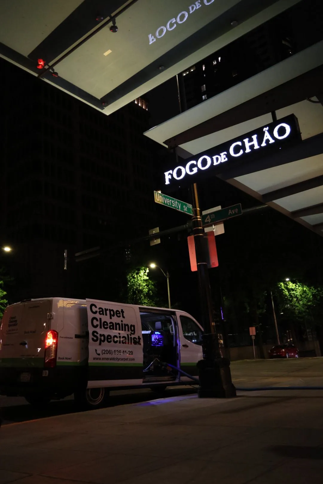 Emerald City commercial cleaning project at Fogo de Chão in Seattle