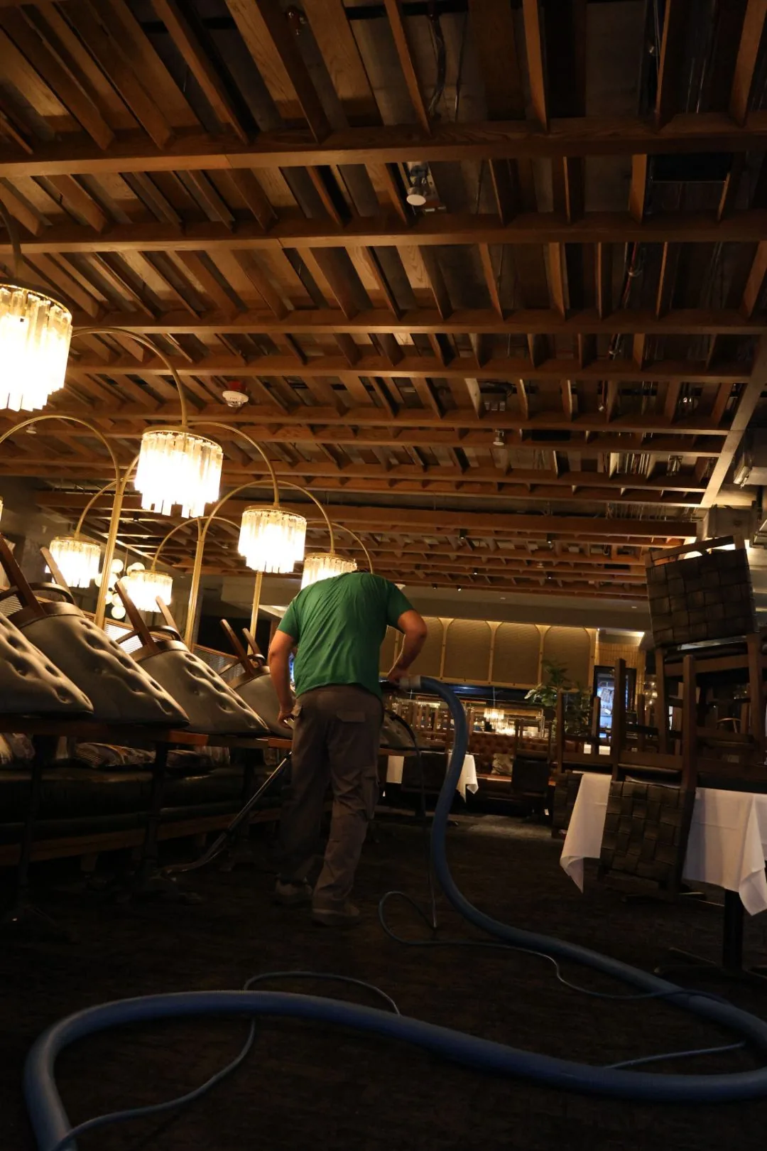 Commercial carpet cleaning at Fogo de Chao in Seattle